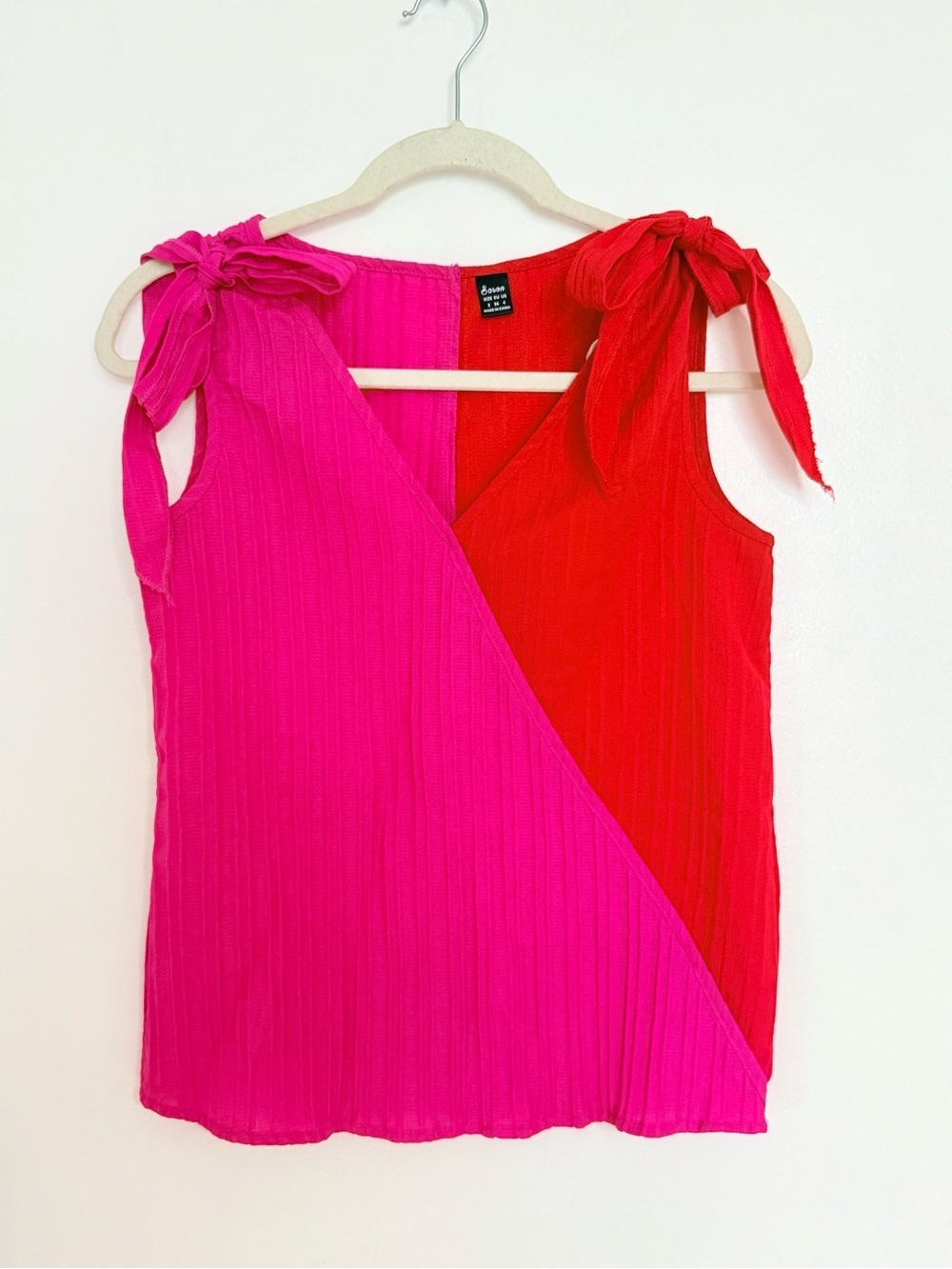Pink & Red Colorblock Tank Top